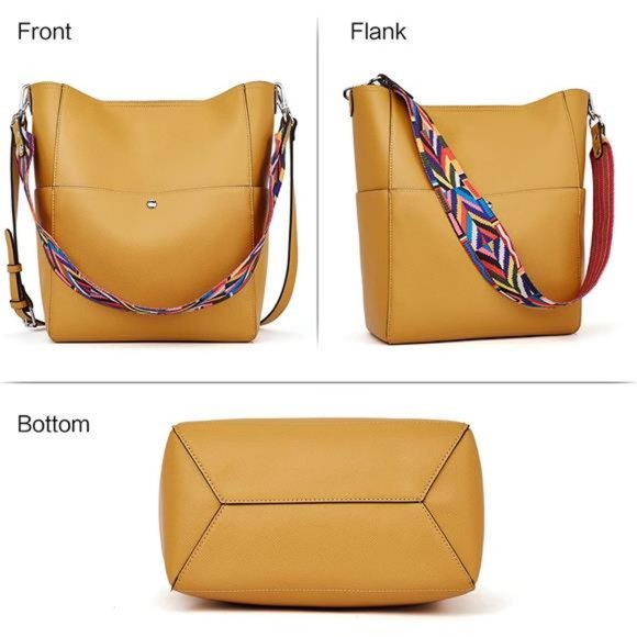 Handbags for Women Bucket Bags Vegan Leather Purses and...